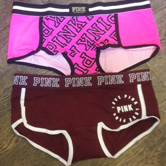 4 Pair VS Pink Logo Panties Boyshorts Cheeky - Picture 2 of 2